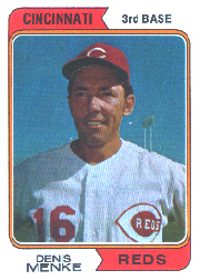 1974 Topps Baseball Cards      134     Denis Menke